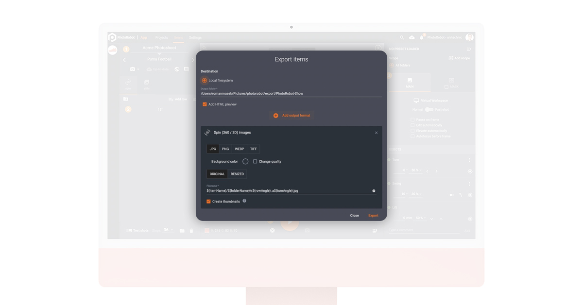 صادرات فله تصاویر محصول در کیفیت مورد نیاز، نام فایل، ساختار، فرمت، وضوح