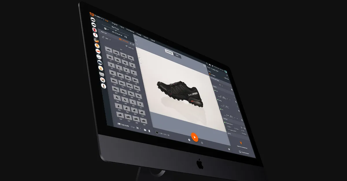 带3D模型的照片编辑软件用户界面