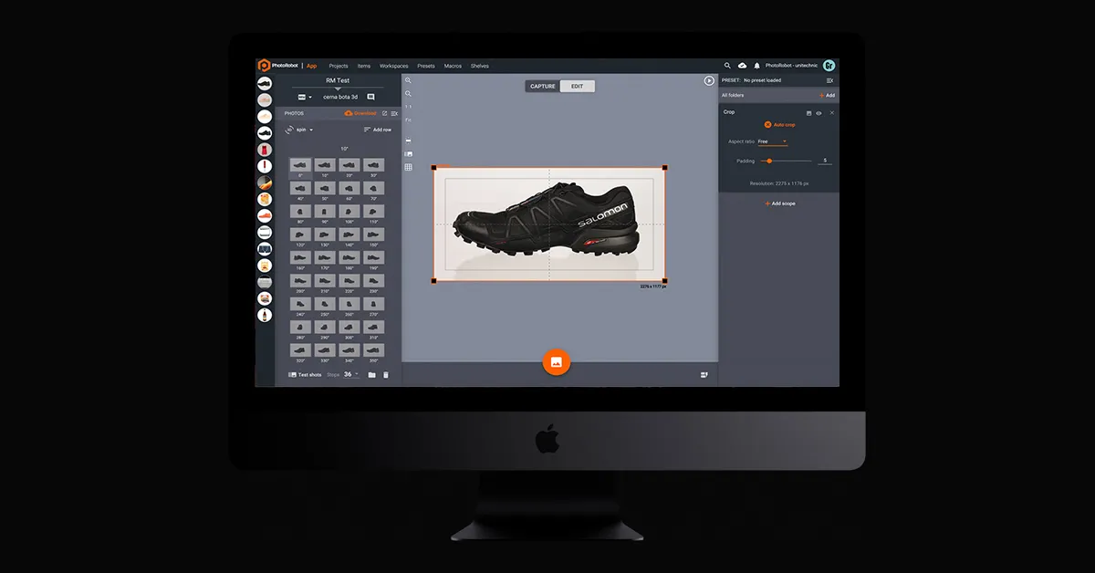 在生成 3D 模型之前裁剪图像。