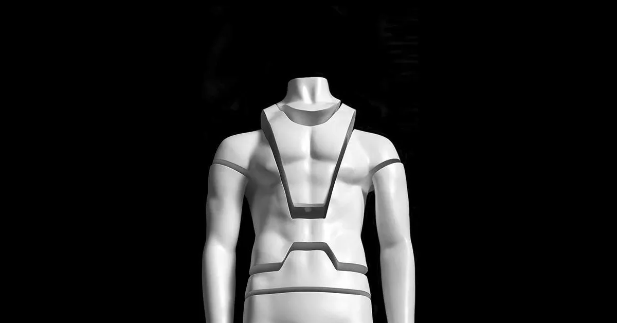 Primer plano de las partes configurables del maniquí fantasma.