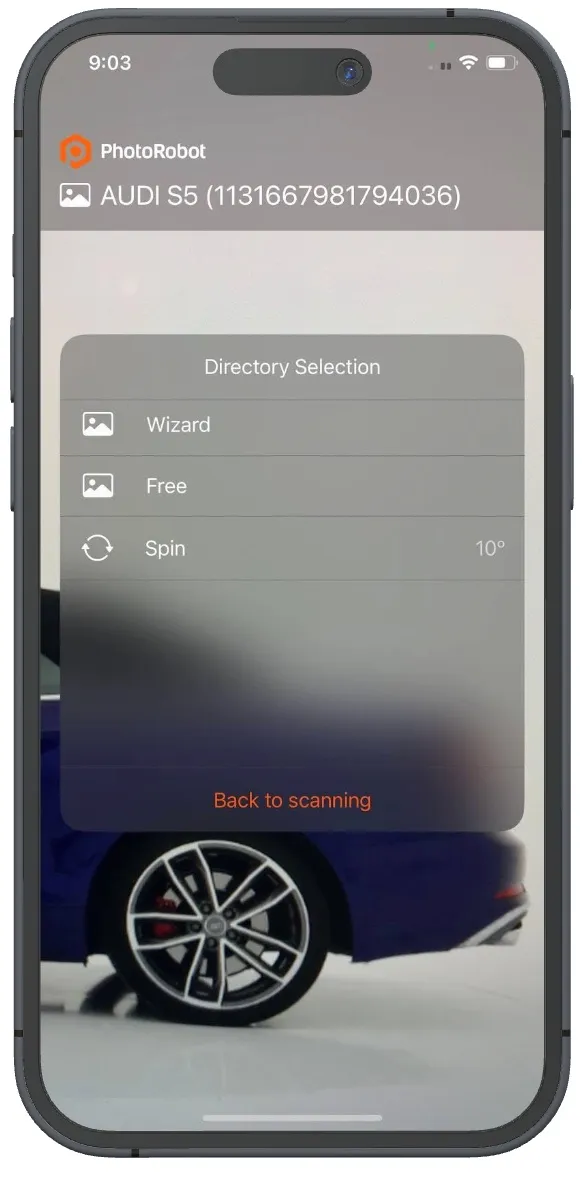使用 PhotoRobot Touch 在自由、旋转和向导模式下拍摄照片。