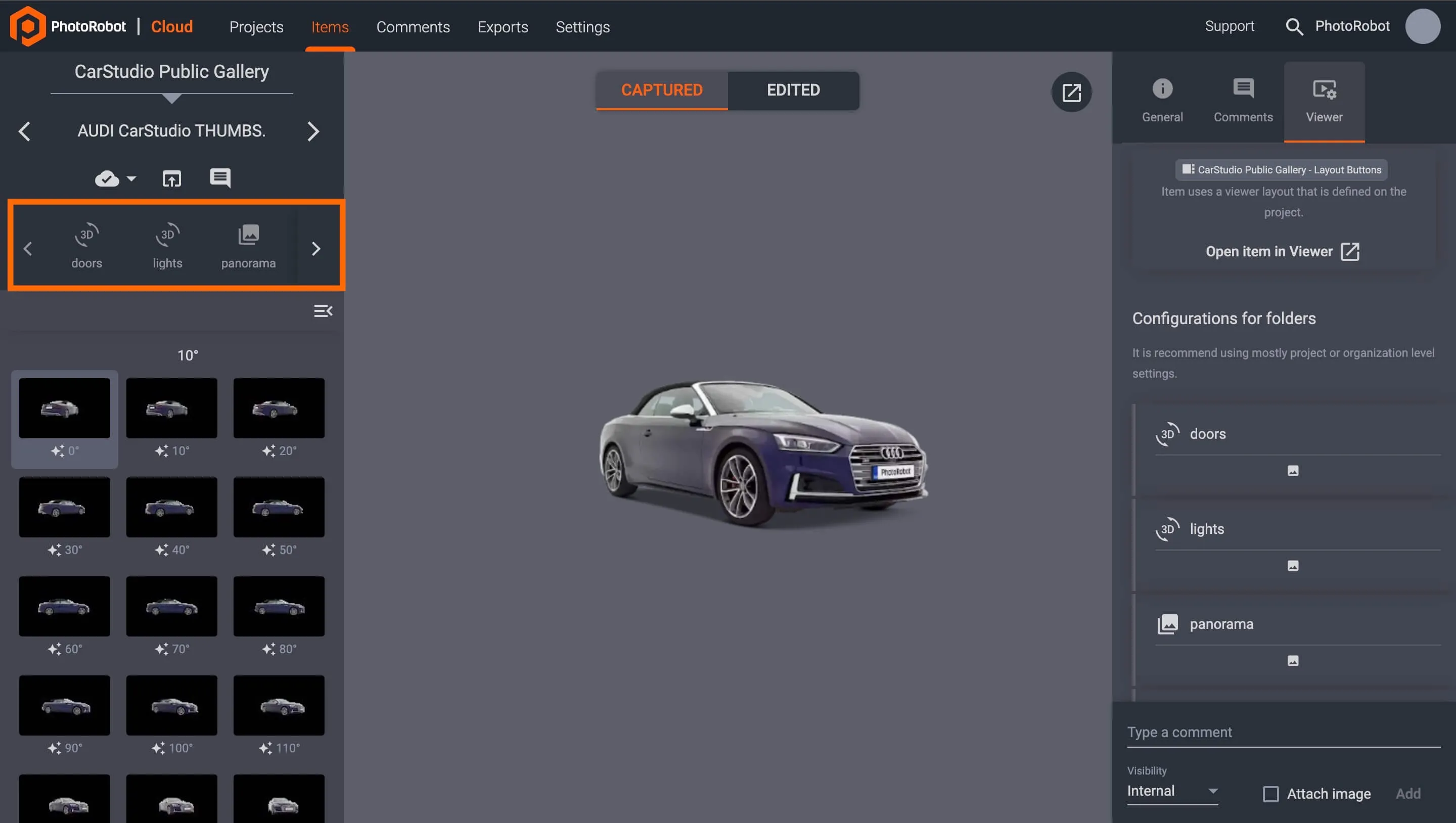 PhotoRobot Viewer Layouts Trosolwg - Cymorth i Ddefnyddwyr