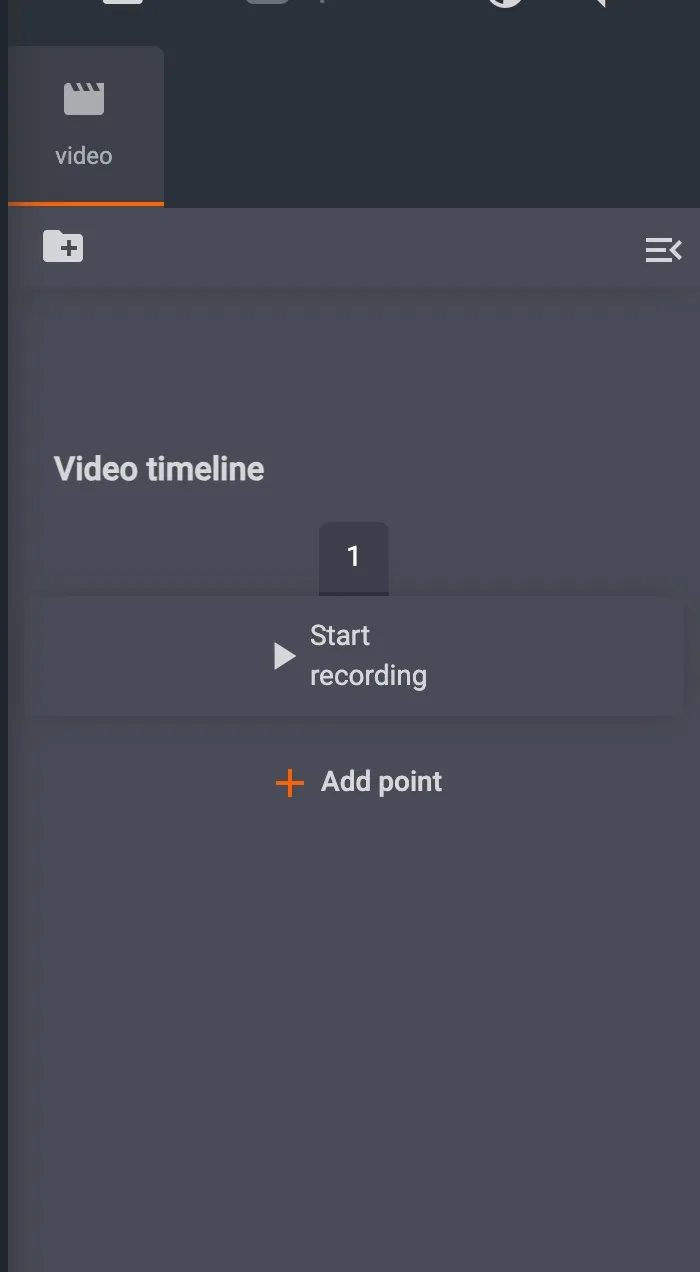 Configure nuevas líneas de tiempo de vídeo de PhotoRobot creando puntos para cada etapa de la grabación.