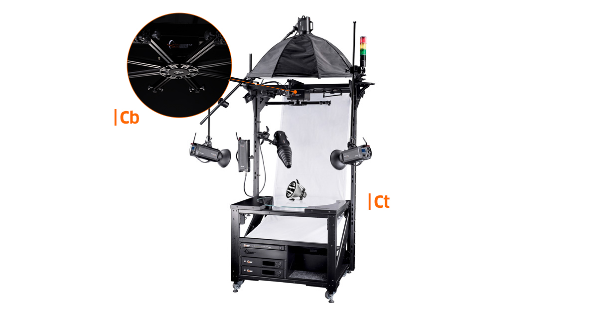 PhotoRobot enhed, Cube i suspensionstilstand.
