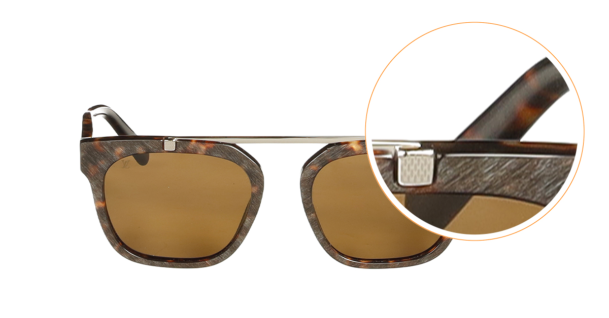 Zoem in ontwerpkenmerke van sonbrille