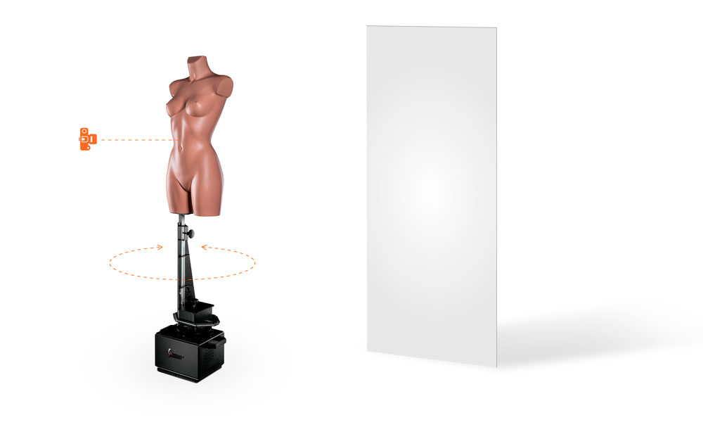 Enhed roterende mannequin til fotos.