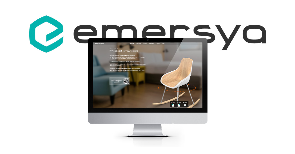 Emersya 3D-produktkonfigurator brugergrænseflade på tablet