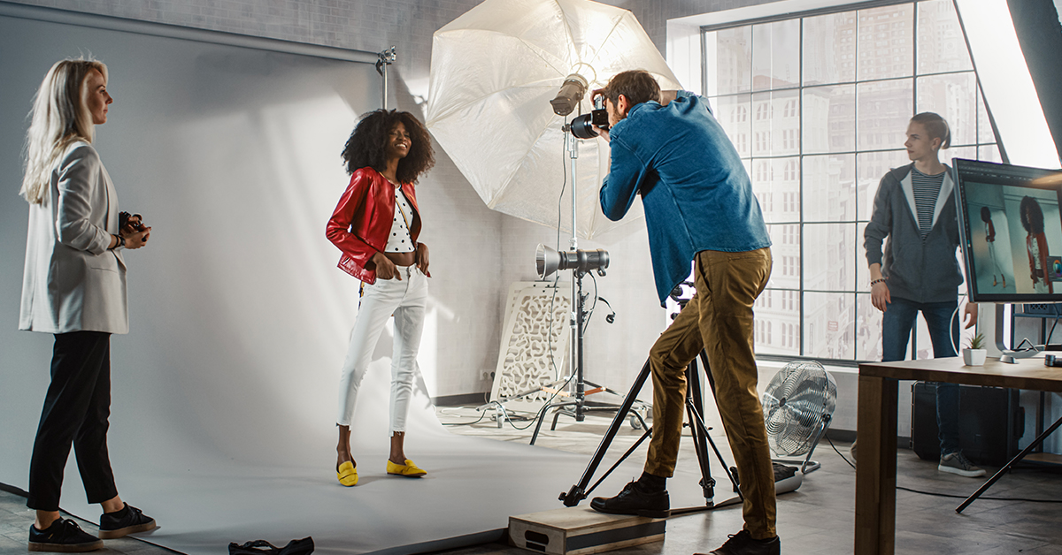 Fotostudie team og model