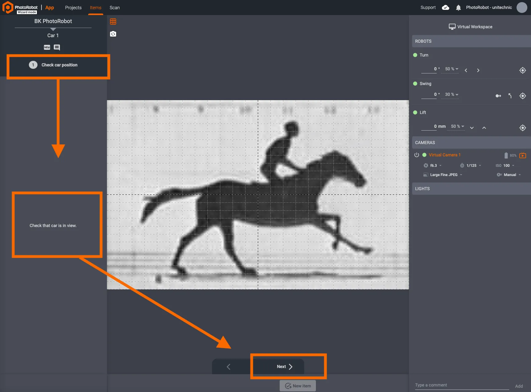 PhotoRobot ewwel passi ta' l-Assistent