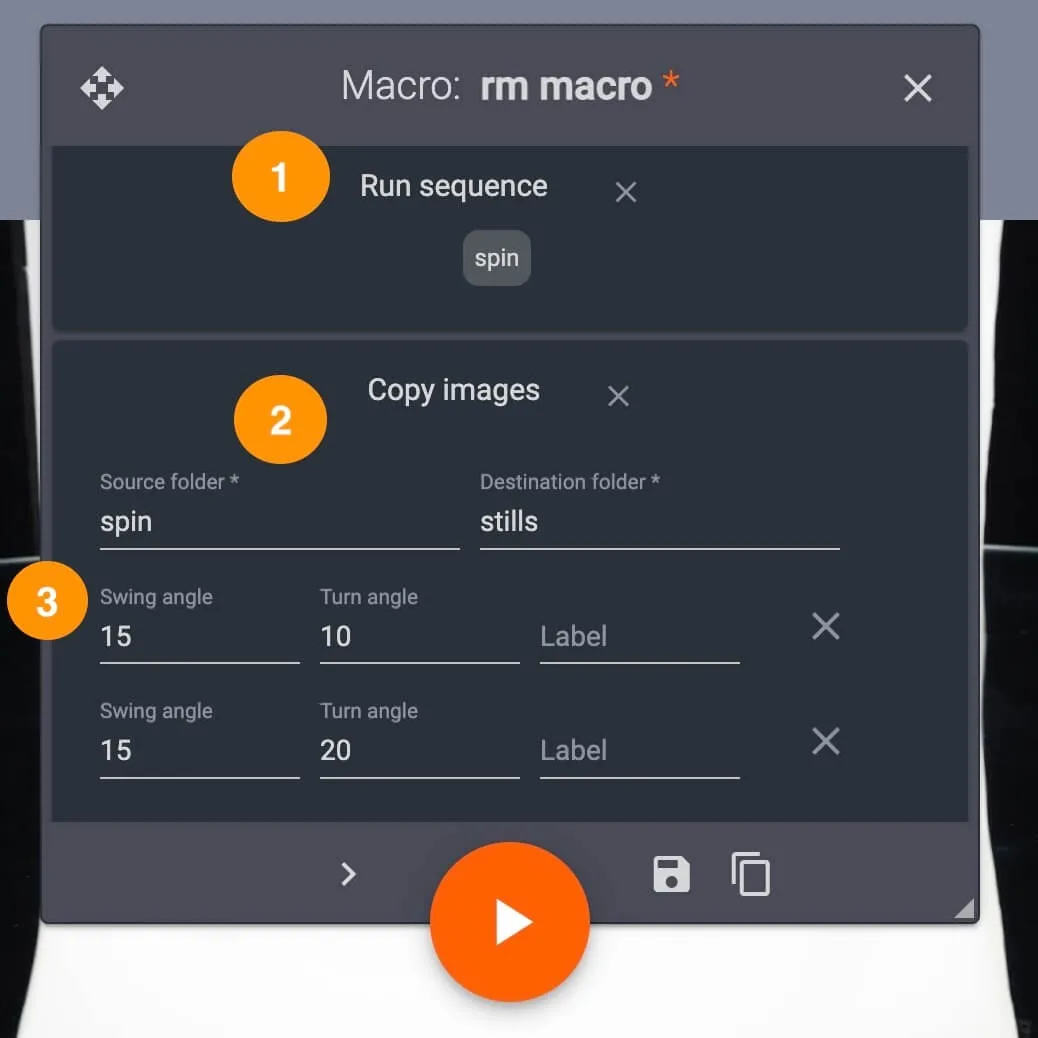 PhotoRobot makro config primjer