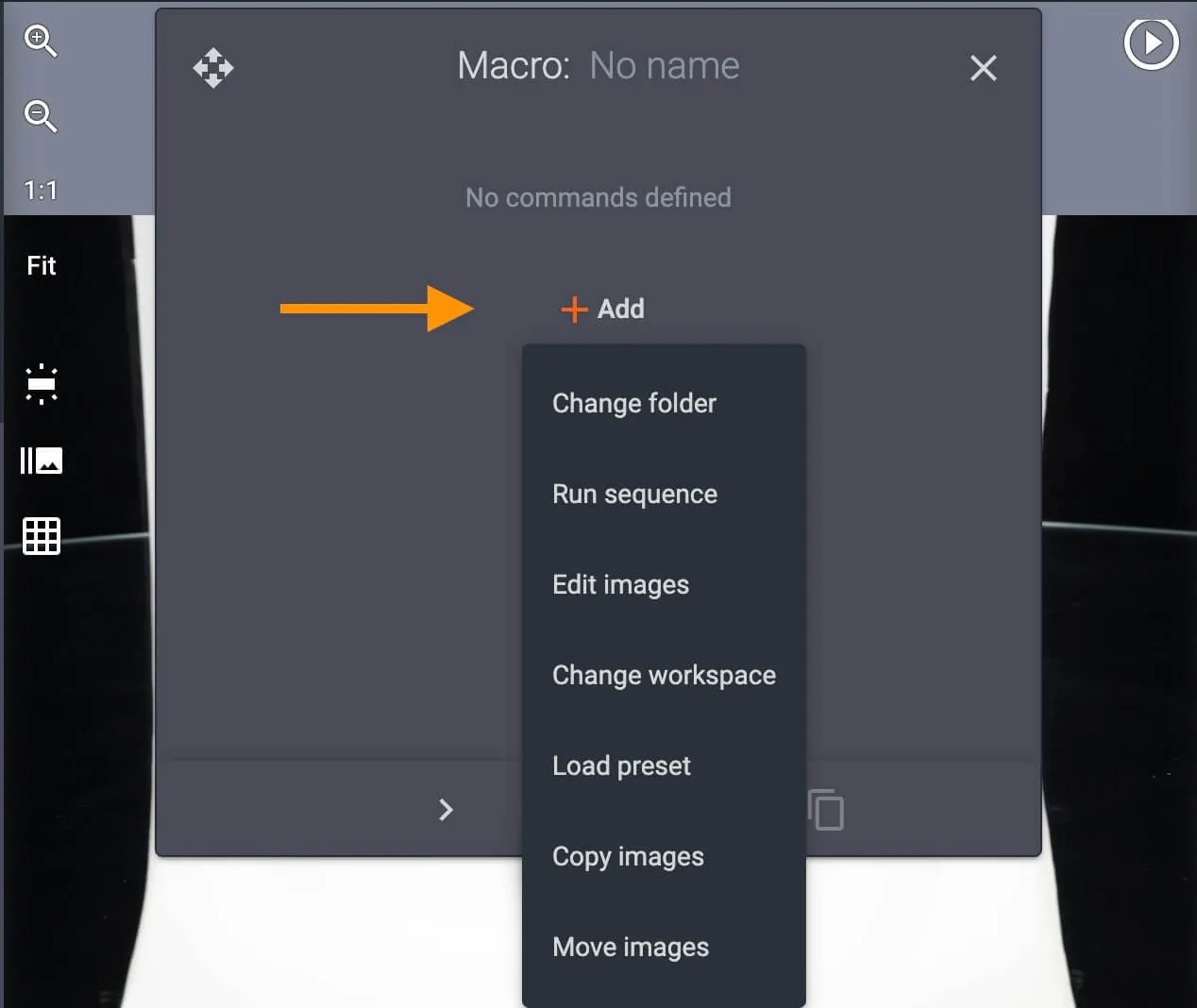 PhotoRobot lista komandi makroa